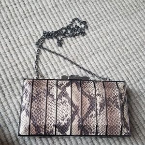 BCBG Max Azria Snake Print Clutch